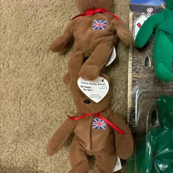 Lot Of 8 Small Beanie Babies Britannia, Erin, Maple, Glory The Bears - Picture 4 of 11